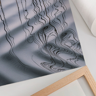 Wandposter Wellen und Linien auf dem Wasser, minimalistisches Motiv