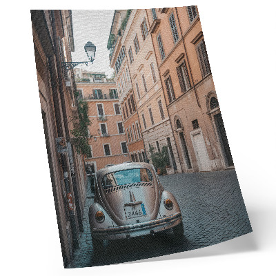Poster Straße mit einem Auto, klassische Architektur