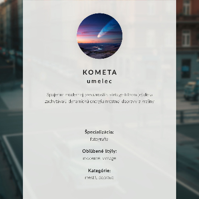 Poster Straße mit einem Auto, klassische Architektur