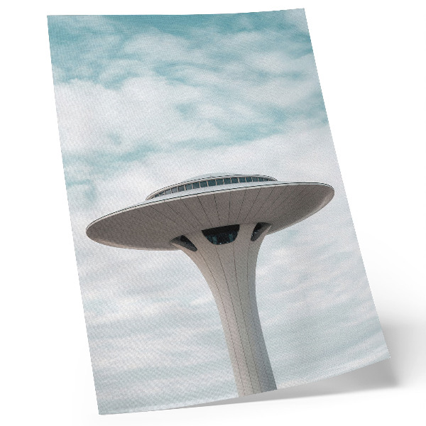 Kunstdruck leinwand Ein futuristisches Gebäude vor dem Himmel
