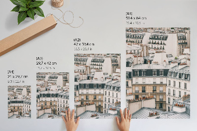 Poster Symmetrische Dächer und Schornsteine ​​von Gebäuden