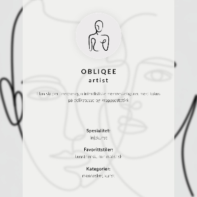Poster Minimalistische Porträts, Linienkunst, Tiefe, Emotionen