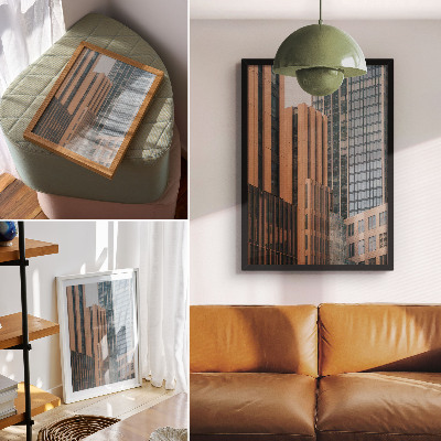 Wandposter Wolkenkratzer, Glas, Minimalismus, Eleganz, Dynamik