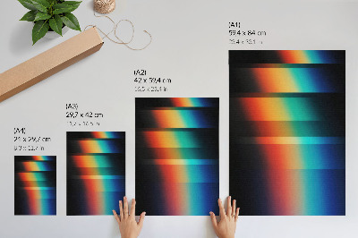 Kunstdruck leinwand Bunte horizontale Streifen, Tiefenwirkung, Bewegung