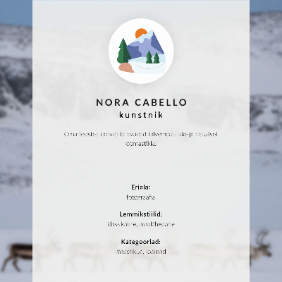 Poster Rentiere mit Geweihen – Harmonie in der Winterlandschaft