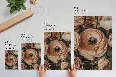 Wandposter Pastellblumen Eleganz Harmonie Sinnlichkeit