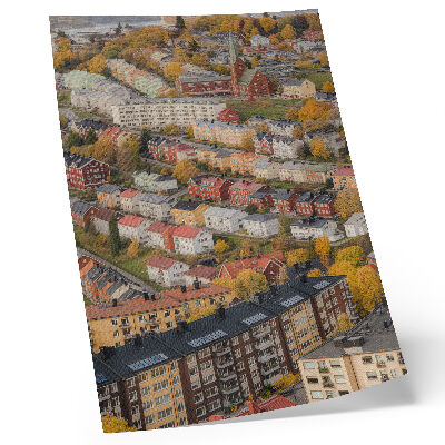 Wandposter Bunte Gebäude in gewundenen Straßen
