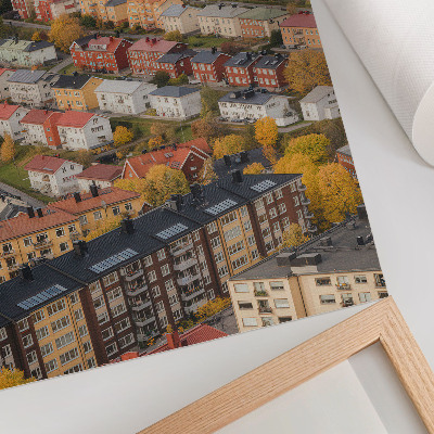 Wandposter Bunte Gebäude in gewundenen Straßen