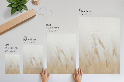 Wandposter Minimalistische Eleganz von Getreideähren