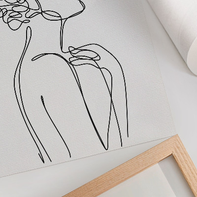 Wandposter Eine minimalistische Darstellung einer weiblichen Silhouette