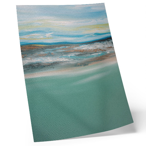 Wandposter Harmony blau grün creme abstrakt