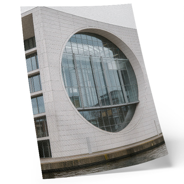 Kunstdruck leinwand Futuristische Fassade, strenge Linien, Glasstruktur