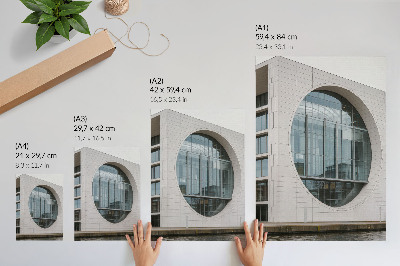 Kunstdruck leinwand Futuristische Fassade, strenge Linien, Glasstruktur