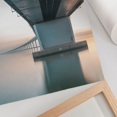 Poster Brücke über das Wasser, minimalistische Eleganz, Modernität
