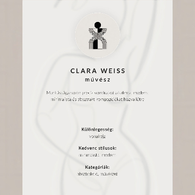Poster Linienzeichnung mit Person und Blume, schlichte Eleganz