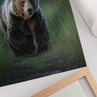 Kunstdruck leinwand Ein stolzer Bär in einer Waldumgebung
