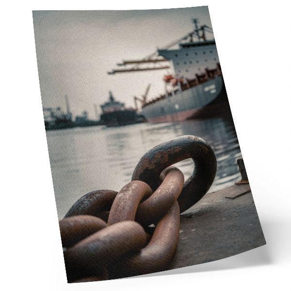 Wandposter Der Charme des Hafens, der Schiffe, die industrielle Atmosphäre