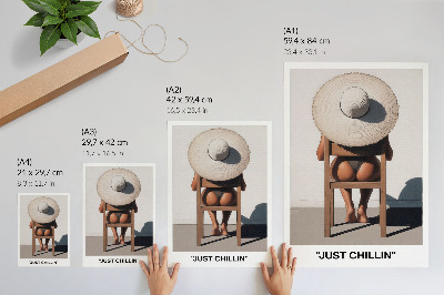 Poster Hut im minimalistischen Design für eine entspannende Atmosphäre
