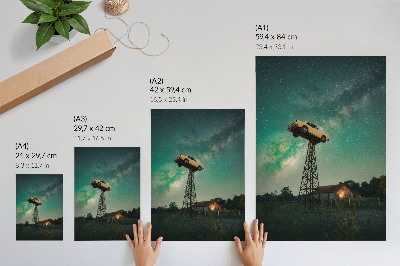 Kunstdruck leinwand Spektakuläre Seilbahn auf dem Turm