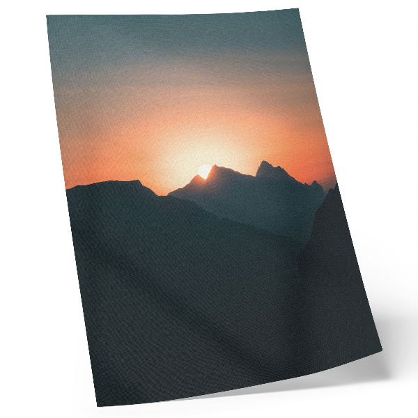 Kunstdruck leinwand Berge Sonnenuntergang Magie Frieden