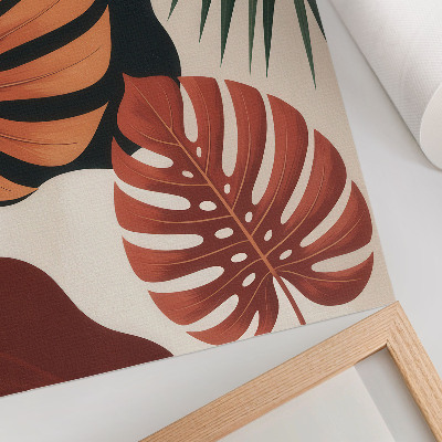 Kunstdruck leinwand Tropische Blätter, leuchtende Farben, Modernität