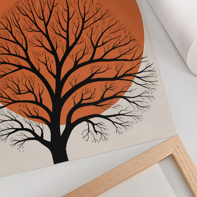 Poster Minimalistischer Baum, starker Kontrast, harmonische Komposition