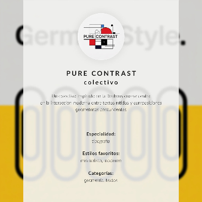 Wandposter Klare geometrische Linien und kontrastierende Farben