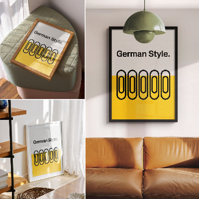 Wandposter Klare geometrische Linien und kontrastierende Farben