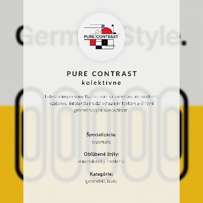 Wandposter Klare geometrische Linien und kontrastierende Farben