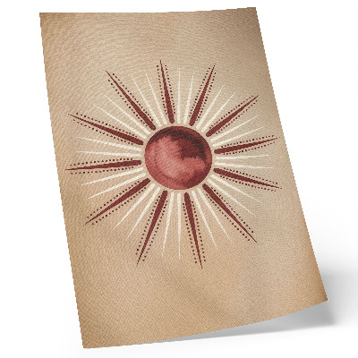 Poster Boho-Stil, strahlende Sonne, warme Farbtöne
