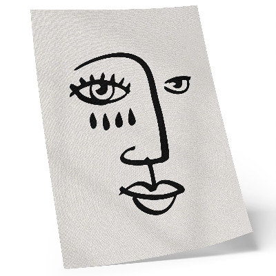 Wandposter Abstrakte Gesichtszüge, moderner Minimalismus