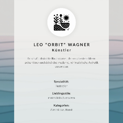 Wandposter Abstrakter geometrischer Blätterhintergrund auf beigem Hintergrund