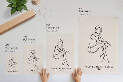 Poster Subtile Formenlinien, Eleganz und Harmonie