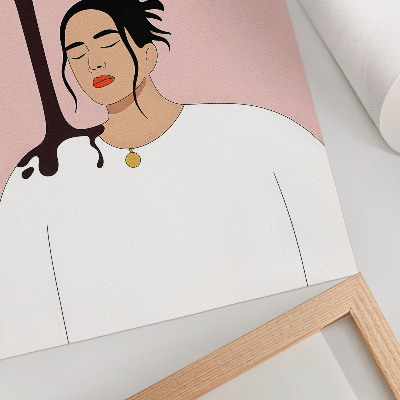 Poster Eine minimalistische Figur unter einem dunklen Bach