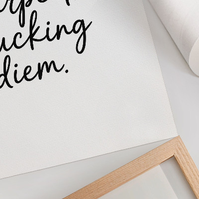 Poster Schwarze Schrift auf weißem Hintergrund mit einem Motivationsslogan