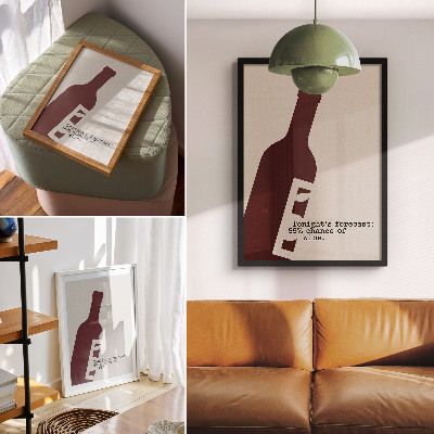 Kunstdruck leinwand Minimalistische Grafiken in Burgundertönen