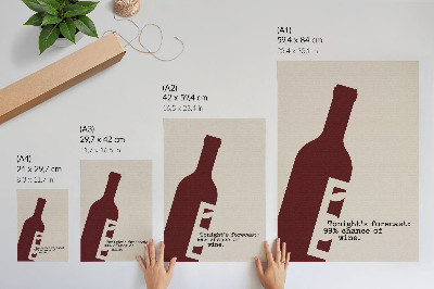 Kunstdruck leinwand Minimalistische Grafiken in Burgundertönen