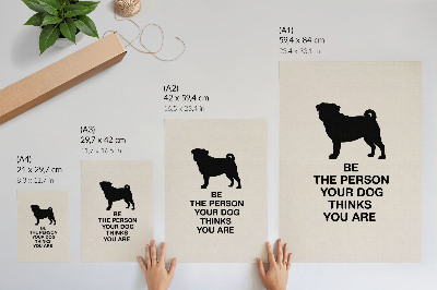 Wandposter Motivation und der Hund