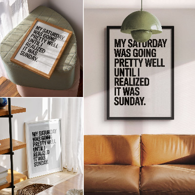 Poster Kontrastreiche Typografie, humorvolle Botschaft
