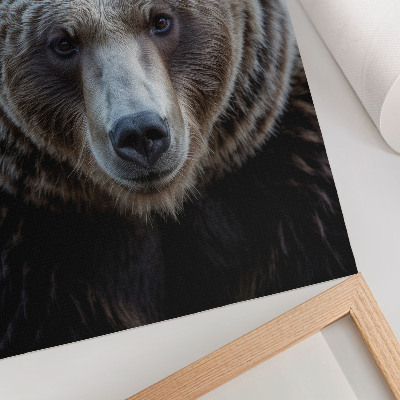 Kunstdruck leinwand Realistisches Porträt eines Bären, ruhig und stark