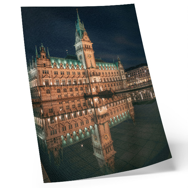 Poster Klassische Architektur reflektierte das Abendlicht