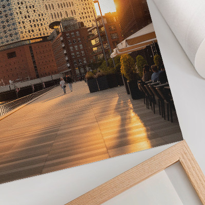 Wandposter Eleganz im urbanen Sonnenuntergangsbild.