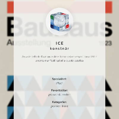 Poster Bauhaus-Grafiken mit orangefarbenen Akzenten