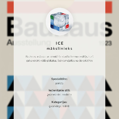 Poster Bauhaus-Grafiken mit orangefarbenen Akzenten
