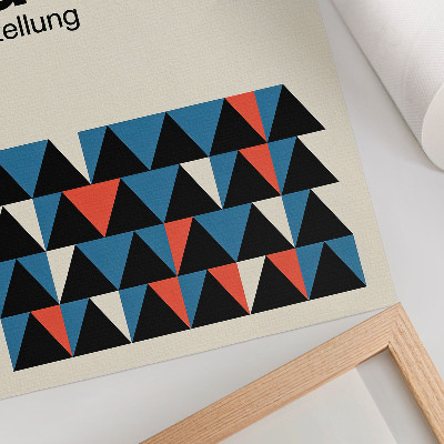 Poster Bauhaus-Grafiken mit orangefarbenen Akzenten