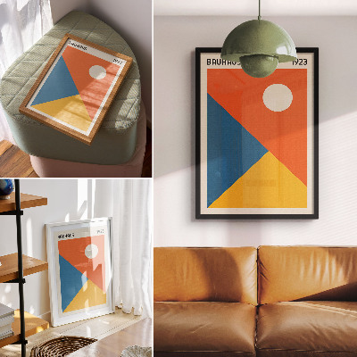 Kunstdruck leinwand Geometrische Formen, intensive Farben, moderne Atmosphäre