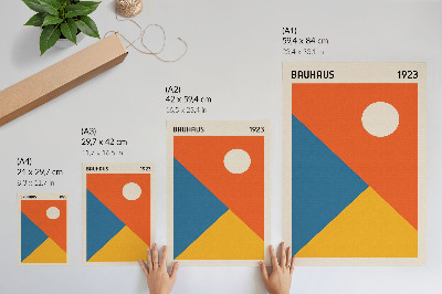 Kunstdruck leinwand Geometrische Formen, intensive Farben, moderne Atmosphäre