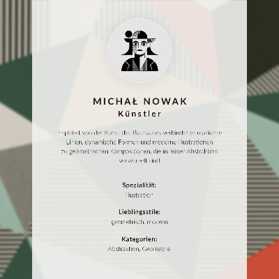 Wandposter Geometrische schwarze Kreise, leuchtende Farben, Inspirationen aus dem Bauhaus