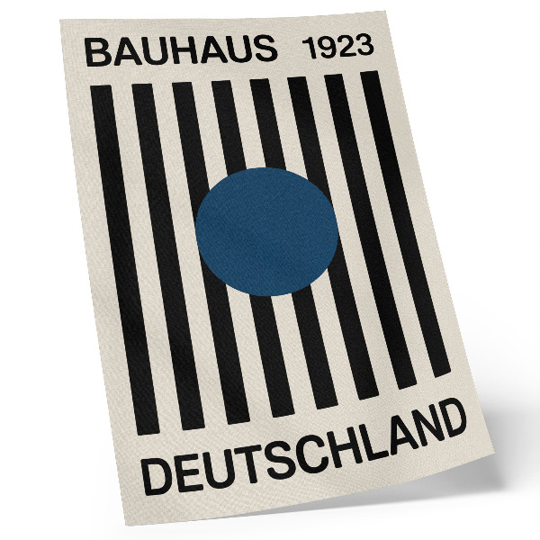 Wandposter Schwarze Linien, beiger Hintergrund, Marineblau, moderner Stil