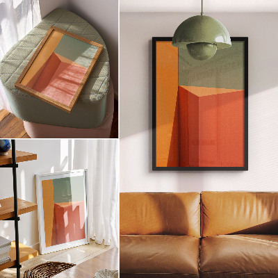Poster Geometrische Architektur, Farben, Harmonie, Raum